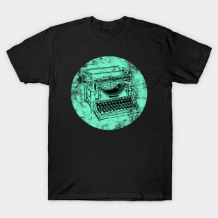 DISTRESSED VINTAGE TYPEWRITER MINT T-Shirt